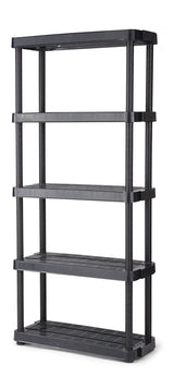 Adjustable 5-Shelf Resin/ Plastic Storage Rack/ Shelving Unit, 36 x 14 x 72-in K3B8 - product image 2