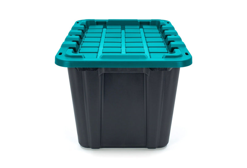 Heavy-Duty Storage Tote, 102-L, Teal H3U9