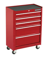 Rolling Tools Storage Cabinet with 5 Drawers, Deep Red, 24-in G8V0 - product image 2