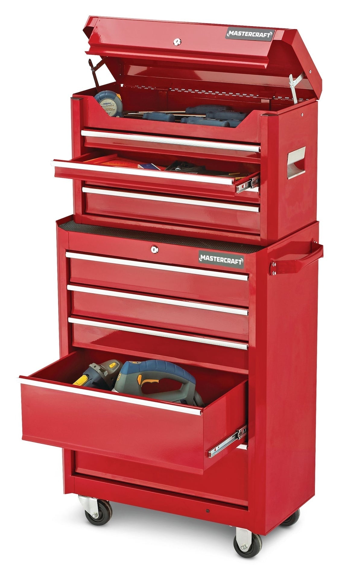 Rolling Tools Storage Cabinet with 5 Drawers, Deep Red, 24-in G8V0 - product image 7