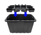 Tote Insert Tray with Carry Handle, Black, 2-pk D7C4 - product image 3