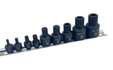 9 Piece Impact Stubby Bit Socket Rail Triple Square X1K6 - product image 1