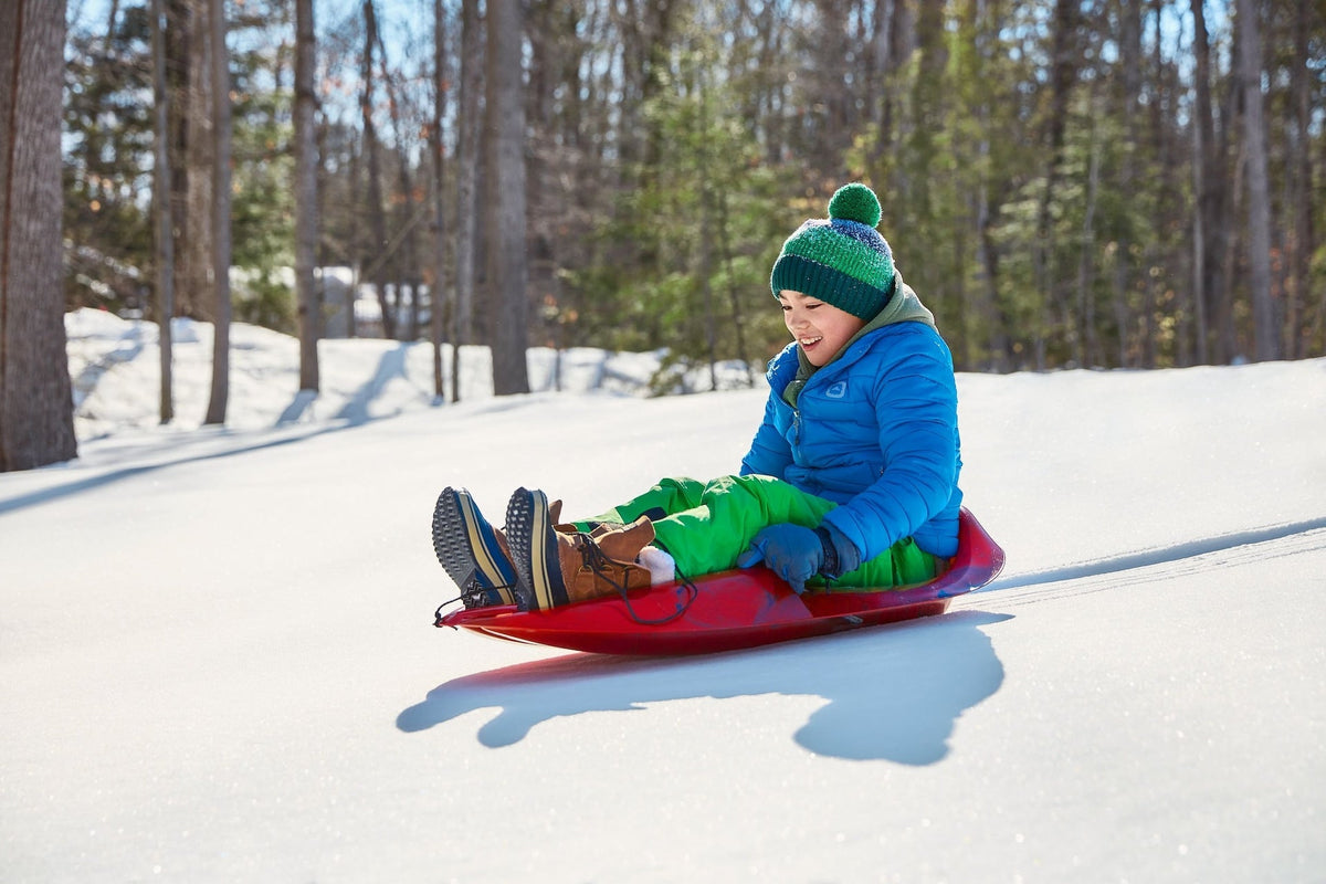 Blitz Kids' 1-Person Plastic Winter Snow Sled/Toboggan with Brakes & Tow Rope H5V0 - product image 5