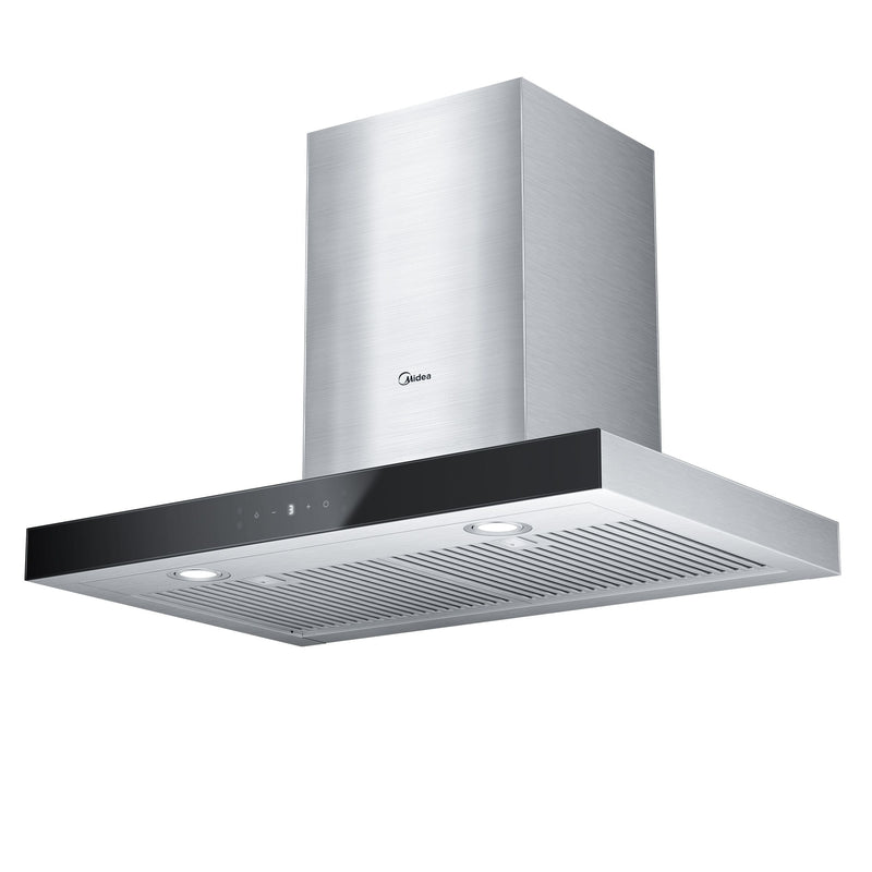 Glass 450CFM T-Shape Kitchen Exhaust Fan Range Hood with Gesture Controls, Stainless Steel, 30-in M2Q1