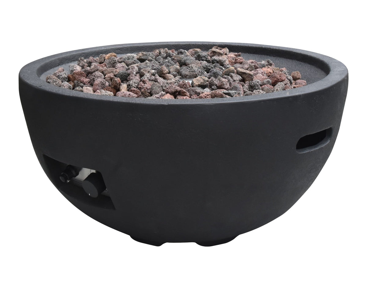 Jefferson Round Gas Fueled Outdoor Fire Bowl with PVC Cover, 40,000 BTUs, 13.7-in S8M7 - product image 1