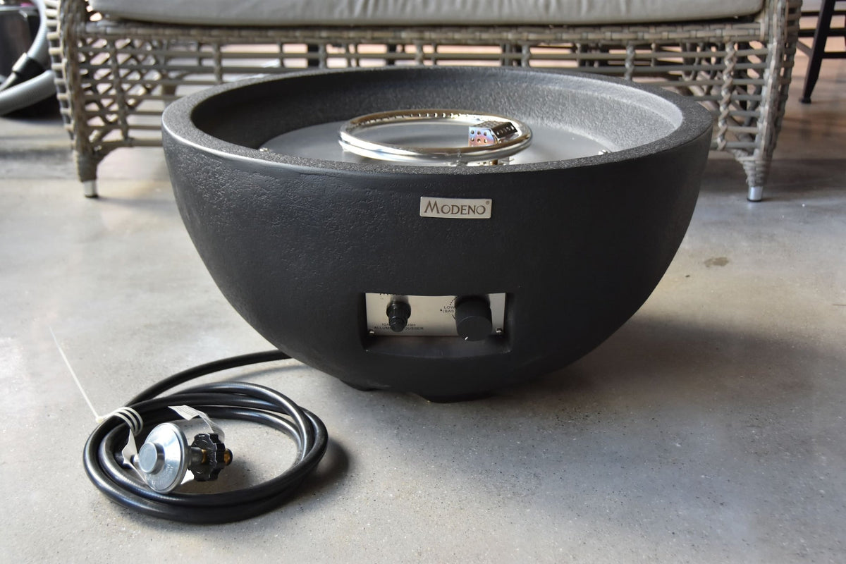 Jefferson Round Gas Fueled Outdoor Fire Bowl with PVC Cover, 40,000 BTUs, 13.7-in S8M7 - product image 4