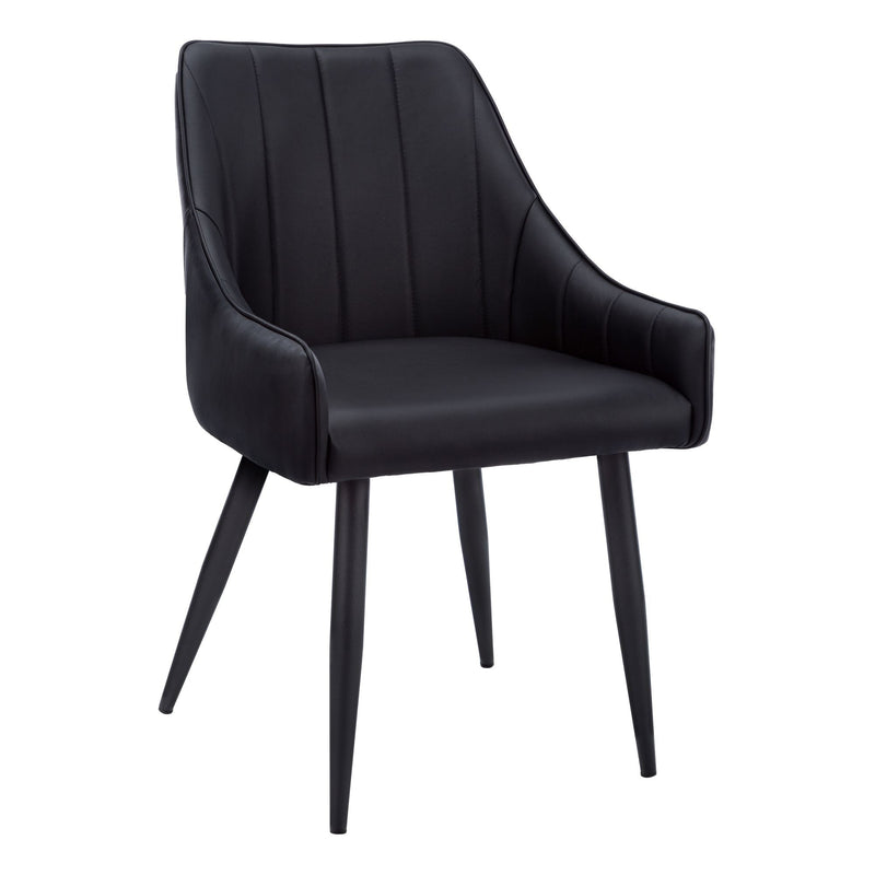 Tufted Leather Look Dining Chair Set, 2-pc E7V2