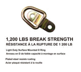 1,200-lb Light Duty D-Ring, Surface Mountable, 4-pk P2X7 - product image 3