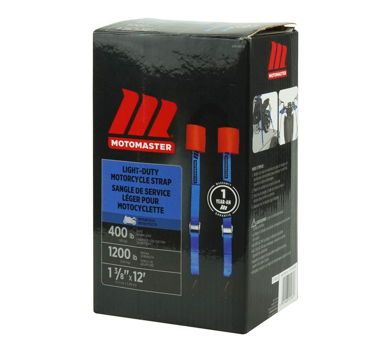1,200-lb Motorcycle Tie Down Strap, 1 3/8-in x 12-ft R9F9