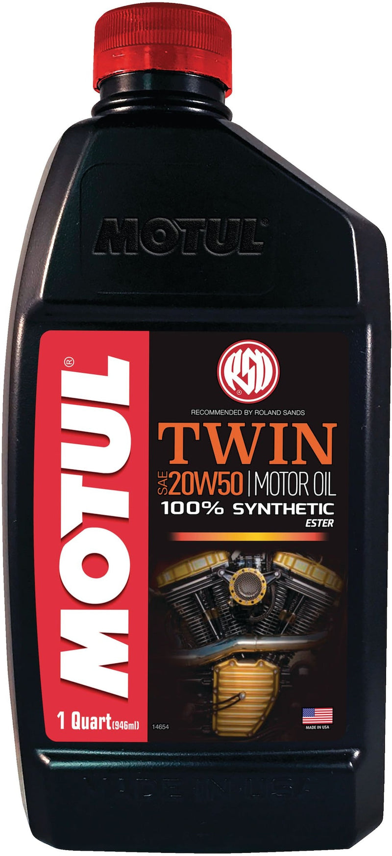 Twin Synthetic Motorcycle Motor Oil 20W50, 946-mL C9L2