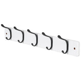 21.6" Modern Wall 5 Hook Rack, White M9J0 - product image 1