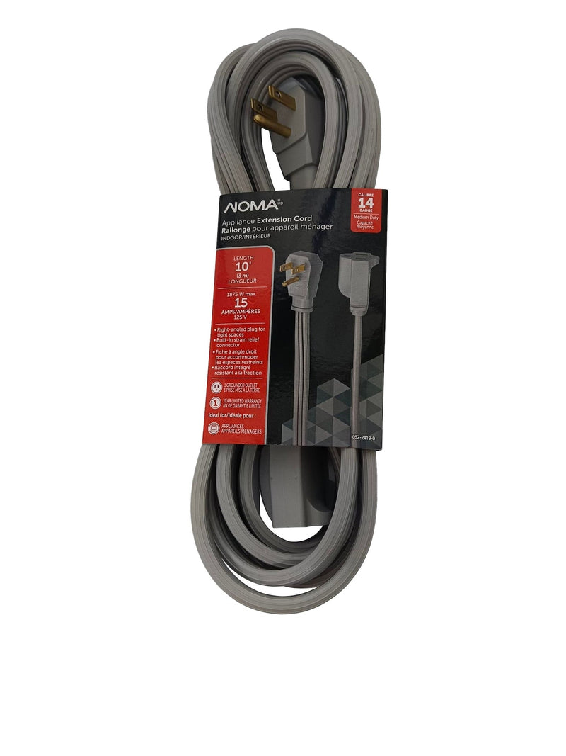 14/3 15 Amp Appliance Extension Cord, Grey X1D5