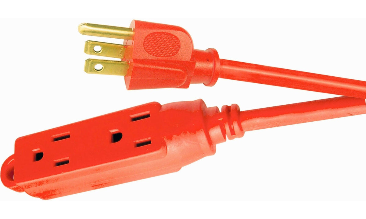 50-ft 16/3 Outdoor Extension Cord with 3 Grounded Outlets & Banana End, Orange B7W3 - product image 4