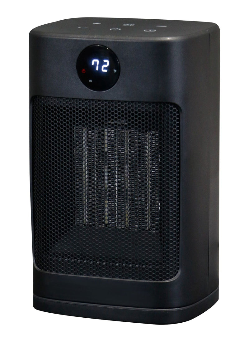 Digital Electric Personal Ceramic Heater with Remote, 1500W, Black T0N4