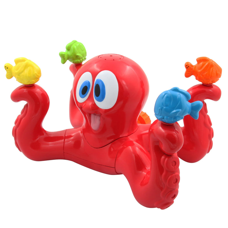 Spinning Sea Splash Water Sprinkler, Red, 5.5-in, Ages 3+, for Beach/Pool Fun Activities C8S8