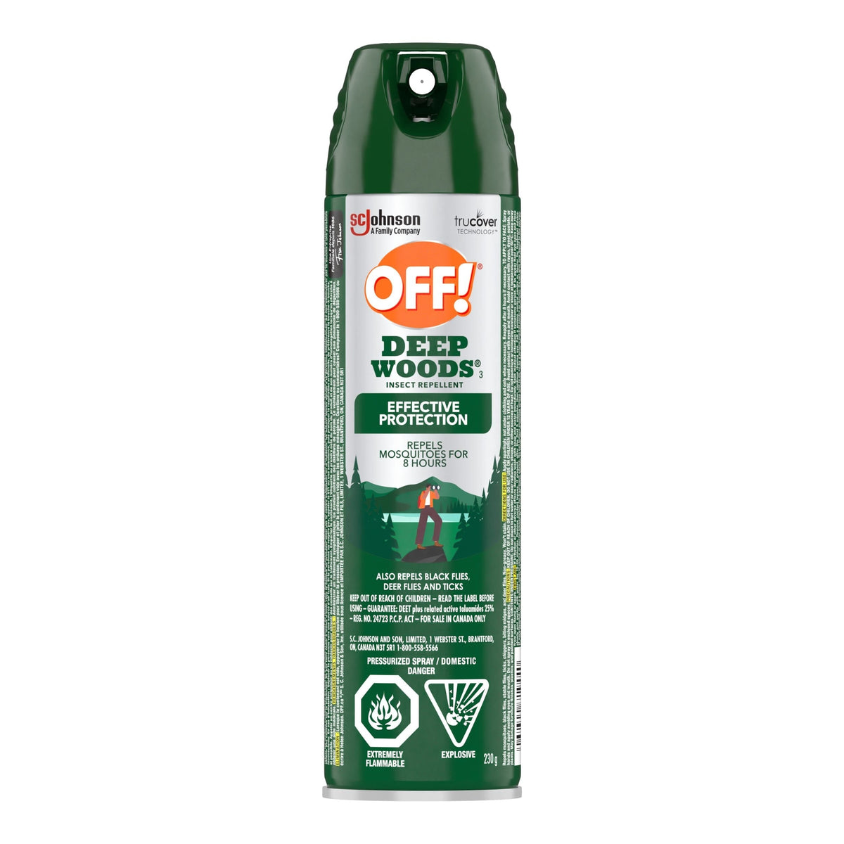 ! Deep Woods 8-Hour 25% DEET Bug Spray, 230-g J8Y2 - product image 1