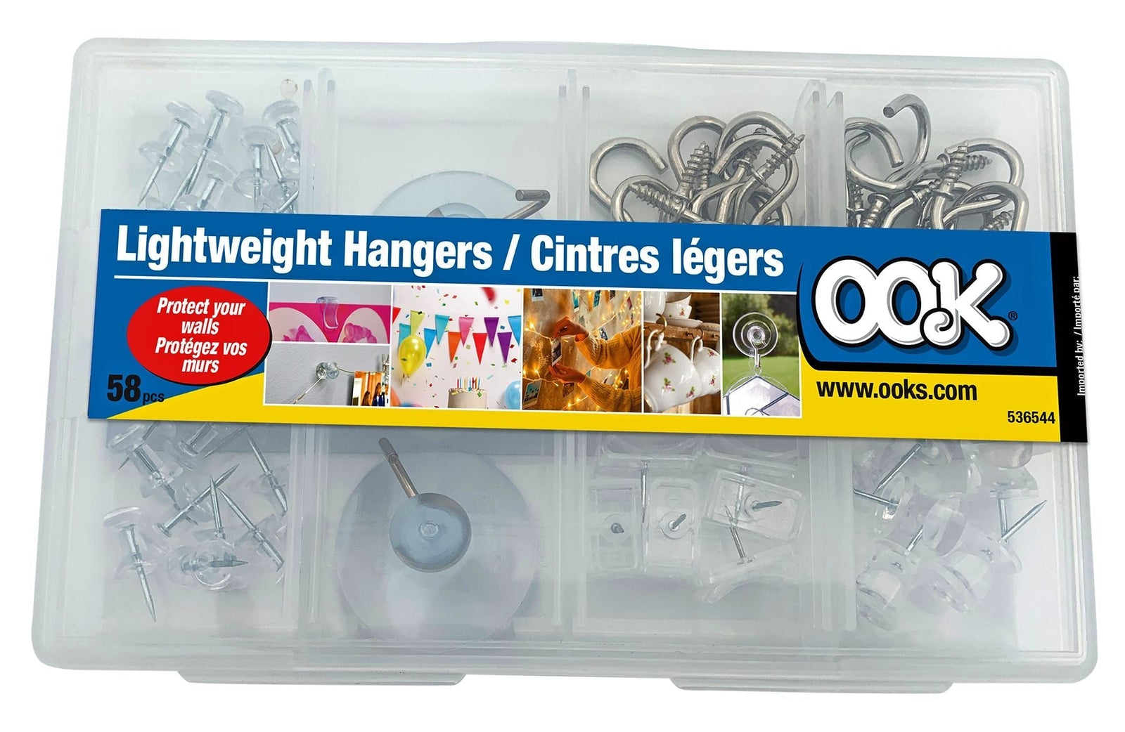 Lightweight Wall Hanger Assorted Kit, 58-pk Q3H6 - product image 1