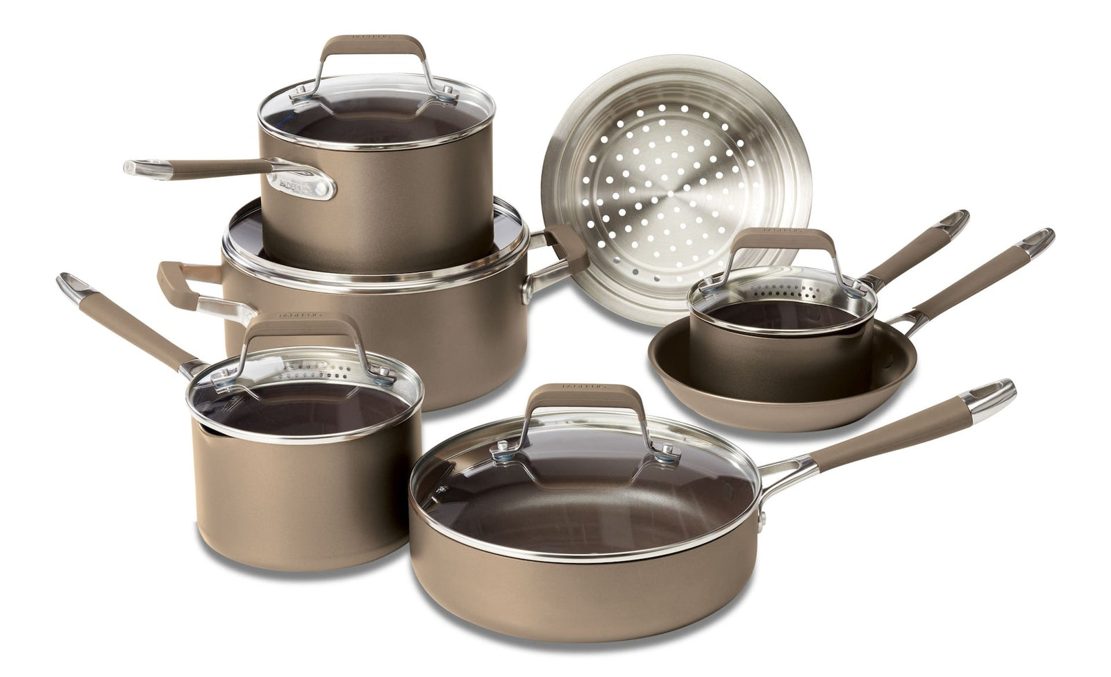 Classic Cookware Set, Non-Stick, PFOA-Free, Oven Safe, Champagne Bronze, 12-pc T0X1 - product image 2