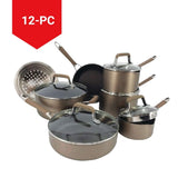 Classic Cookware Set, Non-Stick, PFOA-Free, Oven Safe, Champagne Bronze, 12-pc T0X1 - product image 7