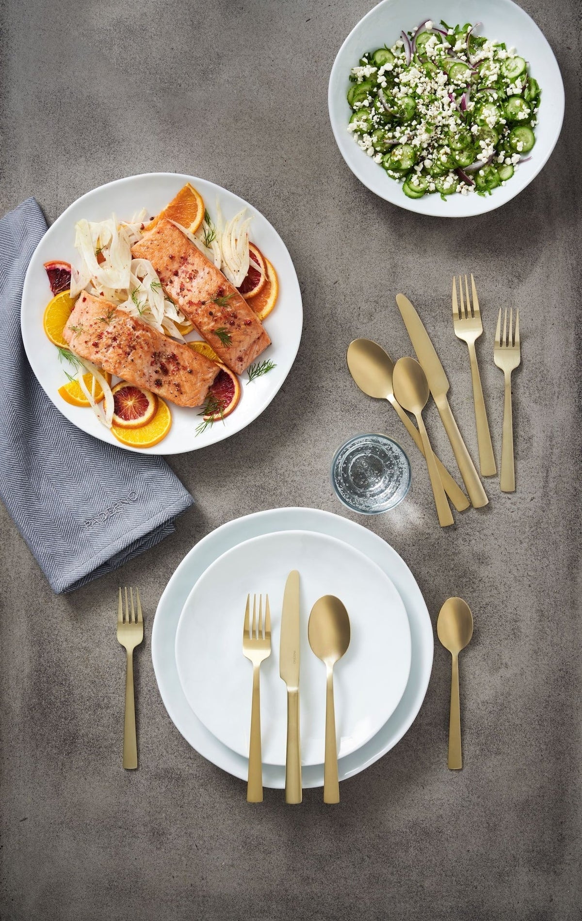 Summerside Champagne Matte Stainless Steel Flatware Set, Serves 4, 20-pc F7D7 - product image 5