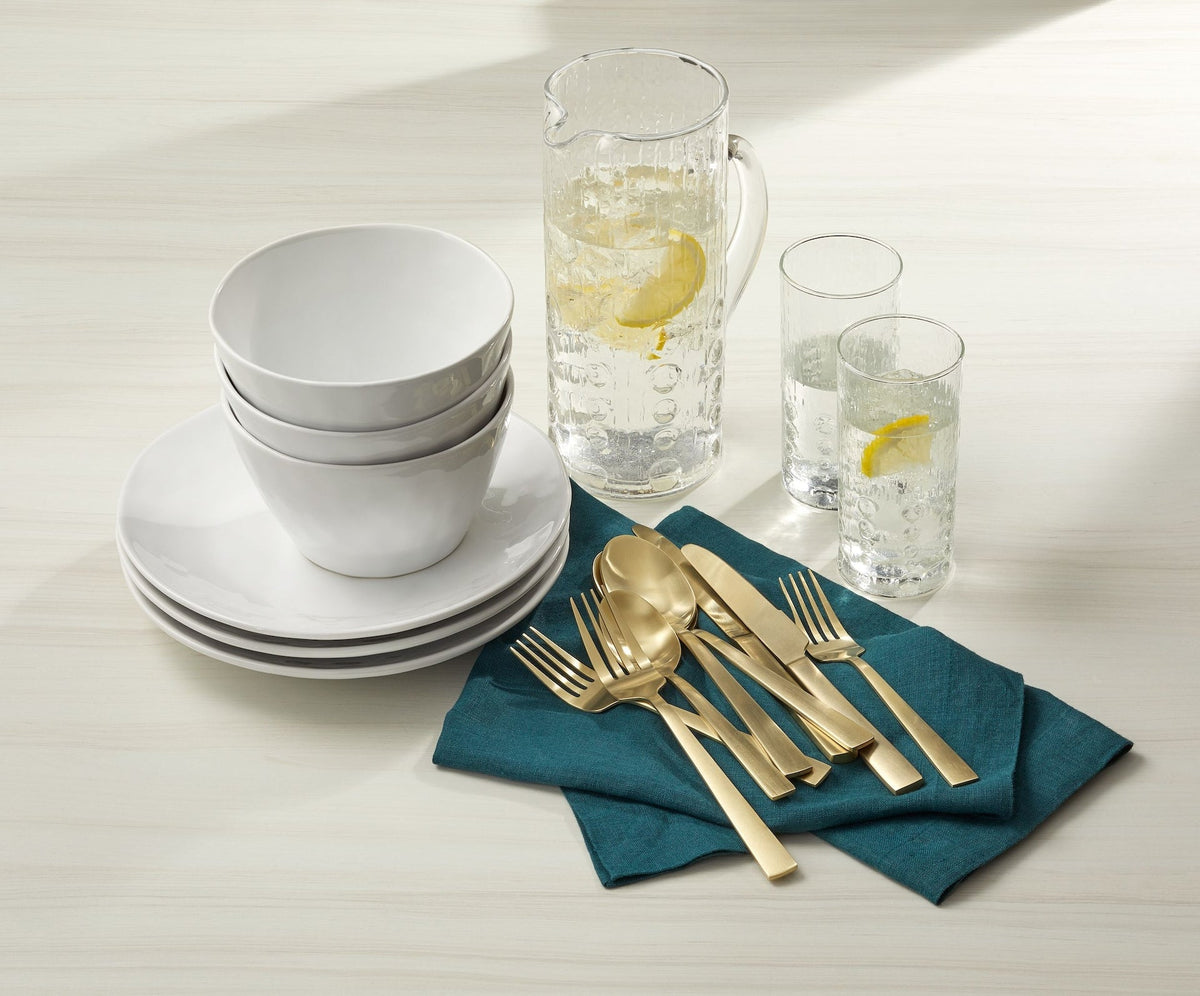 Summerside Champagne Matte Stainless Steel Flatware Set, Serves 4, 20-pc F7D7 - product image 8
