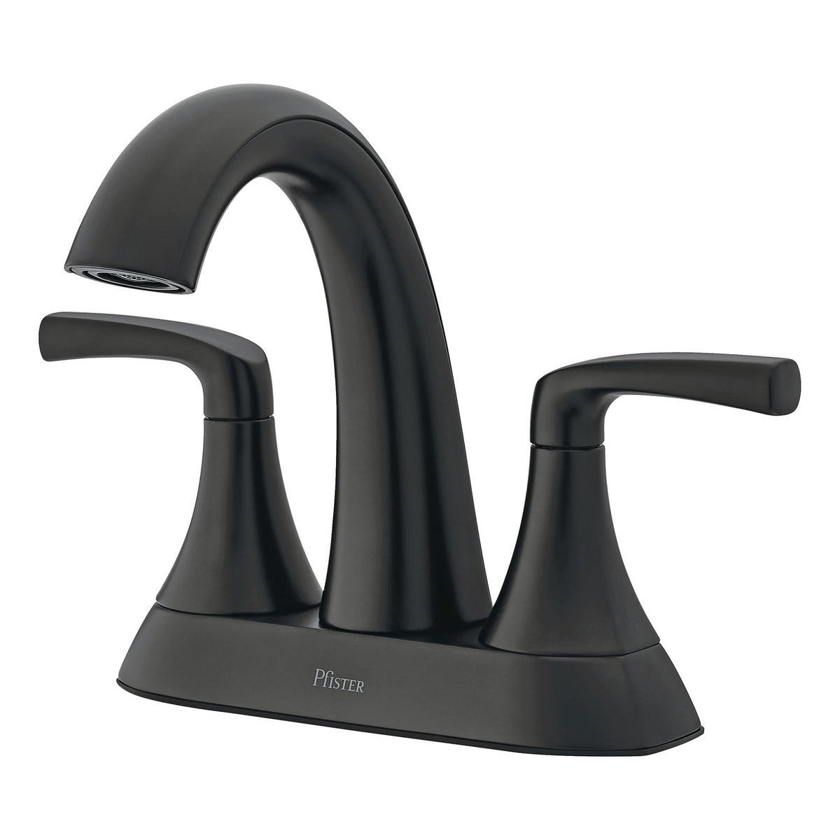 Rancho Double Handle 4-in Centreset Bathroom Sink Faucet Push & Seal Drain, WaterSense Certified, Matte Black V6S3 - product image 1