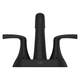 Rancho Double Handle 4-in Centreset Bathroom Sink Faucet Push & Seal Drain, WaterSense Certified, Matte Black V6S3 - product image 6