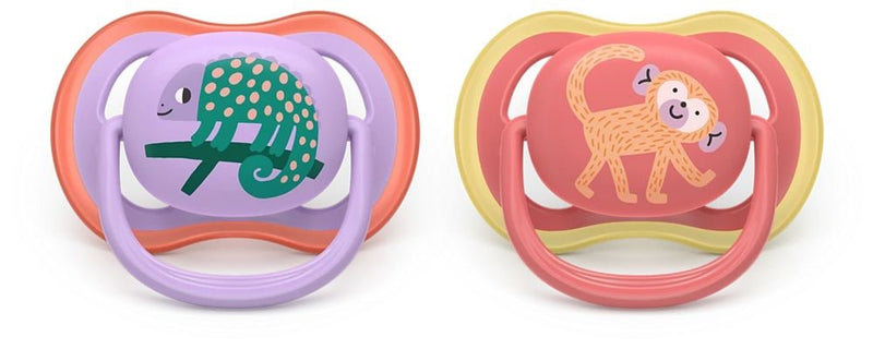 Ultra Air Pacifier 18m+, Chameleon, 2-pk J0G8