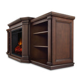 Flame Valmont Media Indoor Electric Fireplace TV Stand, 74-in, 1500W, Includes Remote Control & Firebox, Chestnut Oak I4O5 - product image 2
