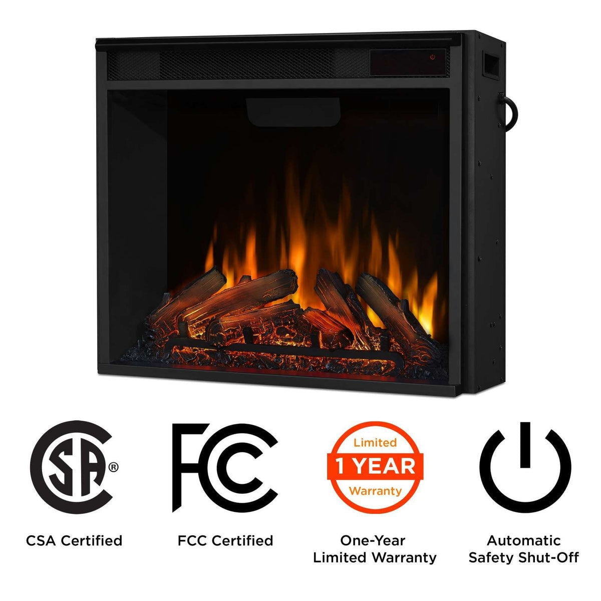 Flame Valmont Media Indoor Electric Fireplace TV Stand, 74-in, 1500W, Includes Remote Control & Firebox, Chestnut Oak I4O5 - product image 6