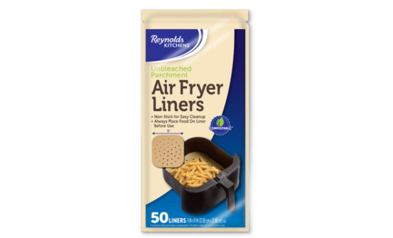 Kitchens Unbleached Non-Stick Air Fryer Liners, 50-pc K6H5