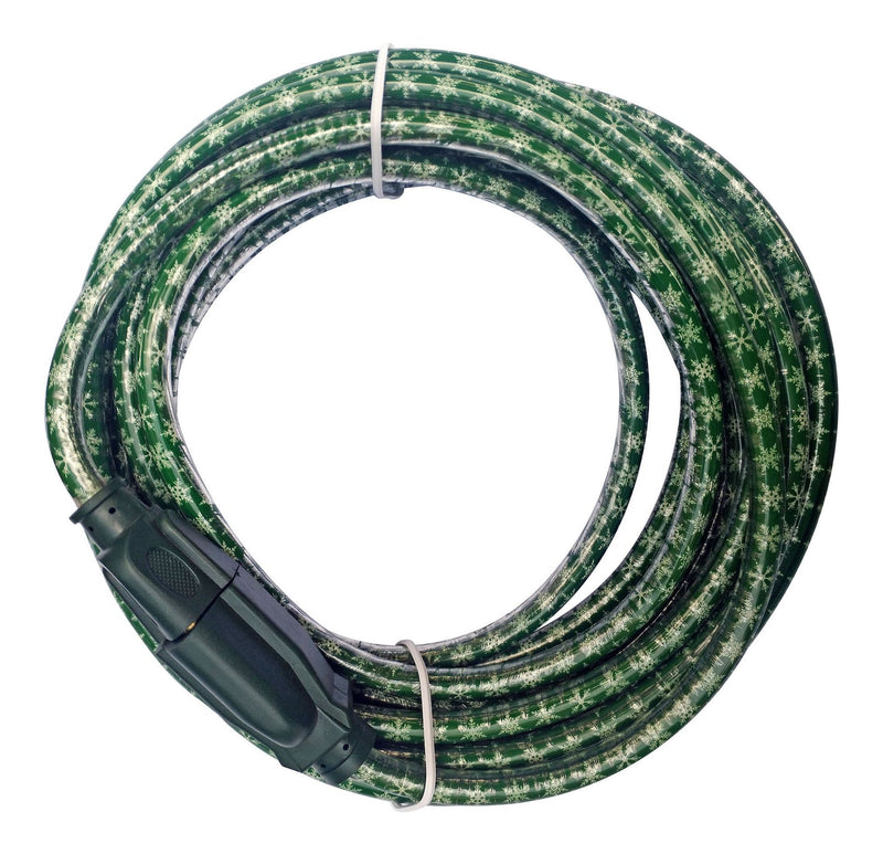 1-Outlet Green Extension Cord with Snowflake, 7.5-m K0H3
