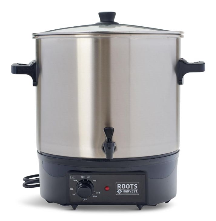 & Harvest Electric Bath Canner with Glass Lid & Stainless Steel Canning Rack C8K1