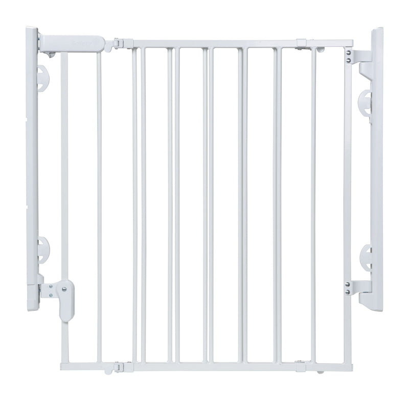 Ready To Install Top of the Stairs Baby Safety Gate, White Y1N3