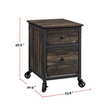 Steel Pedestal River File Cabinet with Drawers, Carbon Oak U3L3 - product image 4