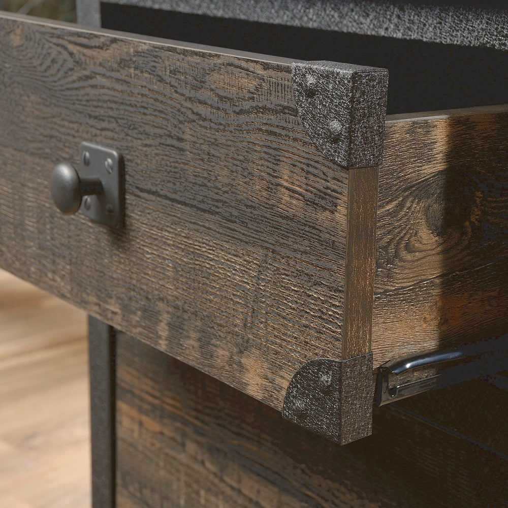 Steel Pedestal River File Cabinet with Drawers, Carbon Oak U3L3 - product image 8