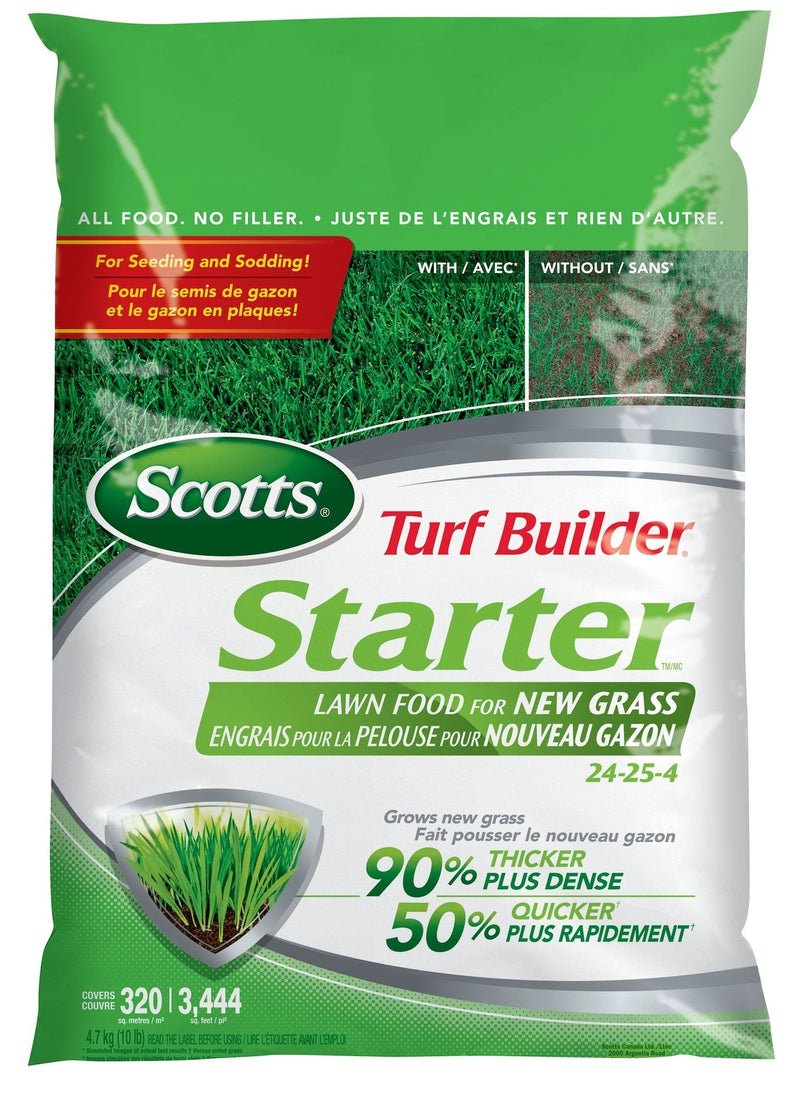 Turf Builder Starter Lawn Fertilizer, 24-25-4 For New Grass, 320-m2 I8G6