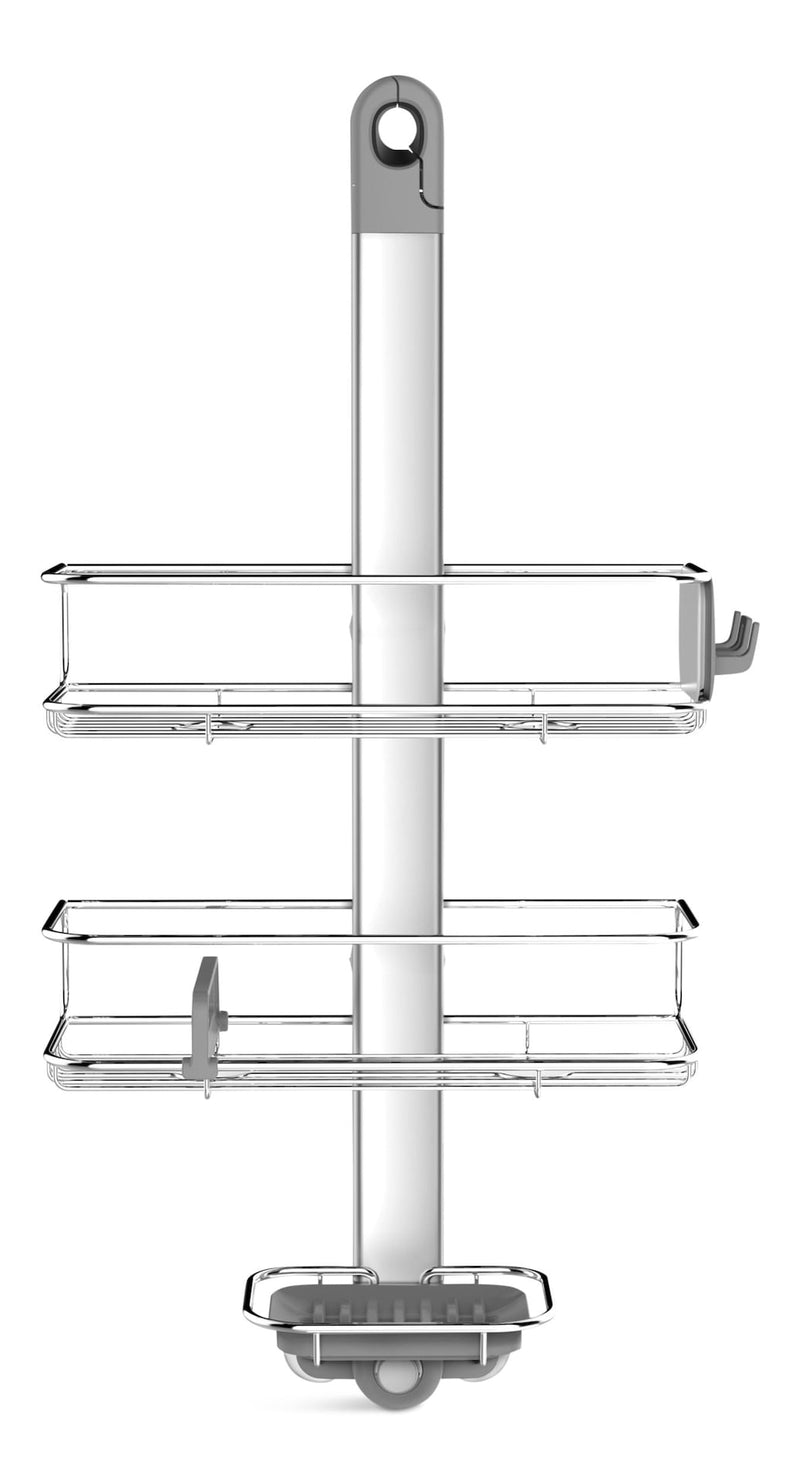 Medium Adjustable Shower Caddy, Stainless Steel and Anodized Aluminum N5J5