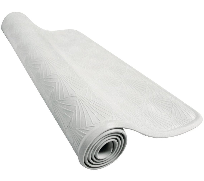 Anti-Slip Rubber Bath Tub Mat, White, 16-in x 27-in I7Q8