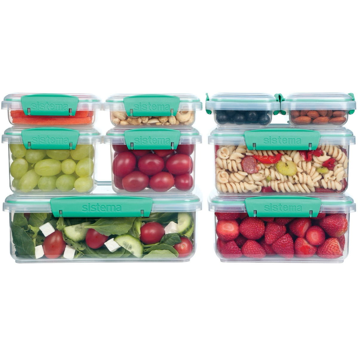 To Go Rectangular Food Storage Container Set with Removable Dividers, 18-pc B9K8 - product image 1