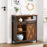 Home Rustic Brown Cabinet with Sliding Door G1B1 - product image 6