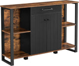 Home Rustic Brown Storage Cabinet with Drawer P0R4 - product image 1