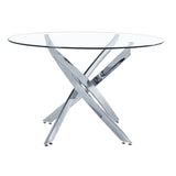 Me Home Star Glass Round Dining Table V0O5 - product image 1