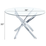 Me Home Star Glass Round Dining Table V0O5 - product image 5