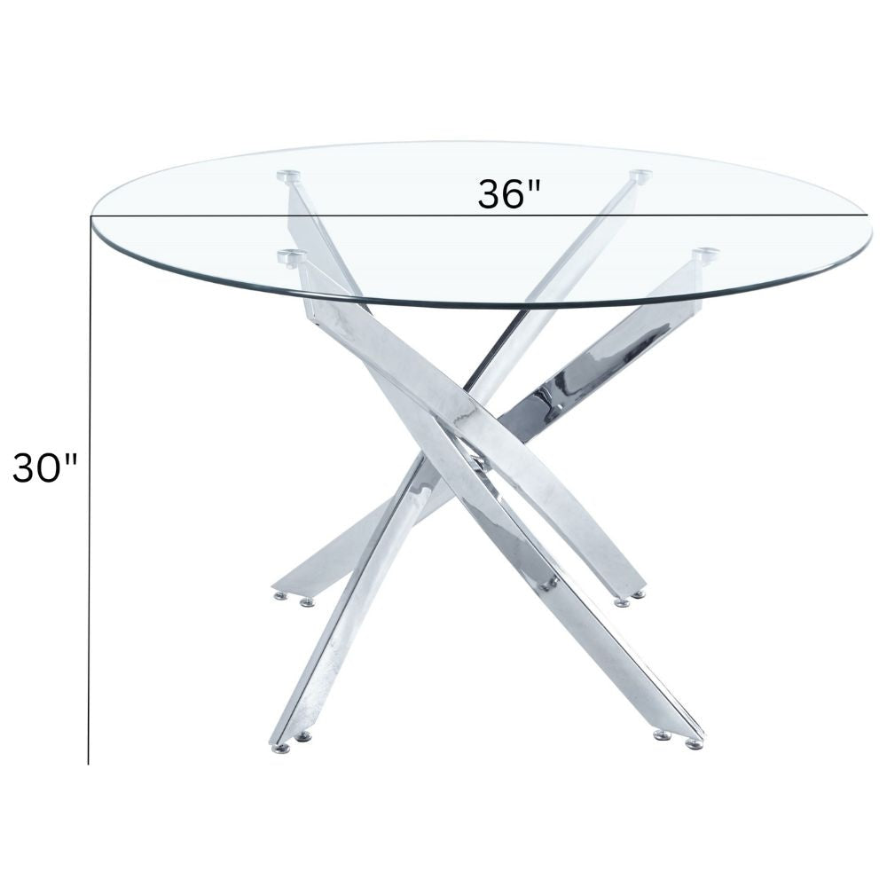 Me Home Star Glass Round Dining Table V0O5 - product image 5