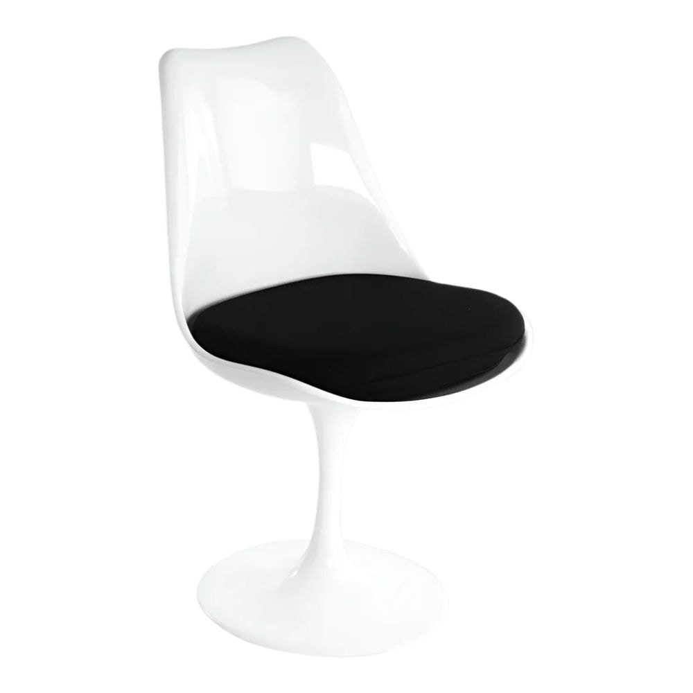 Me Home Tulip Armless Dining Chair, Fiberglass, Black I3U5 - product image 1
