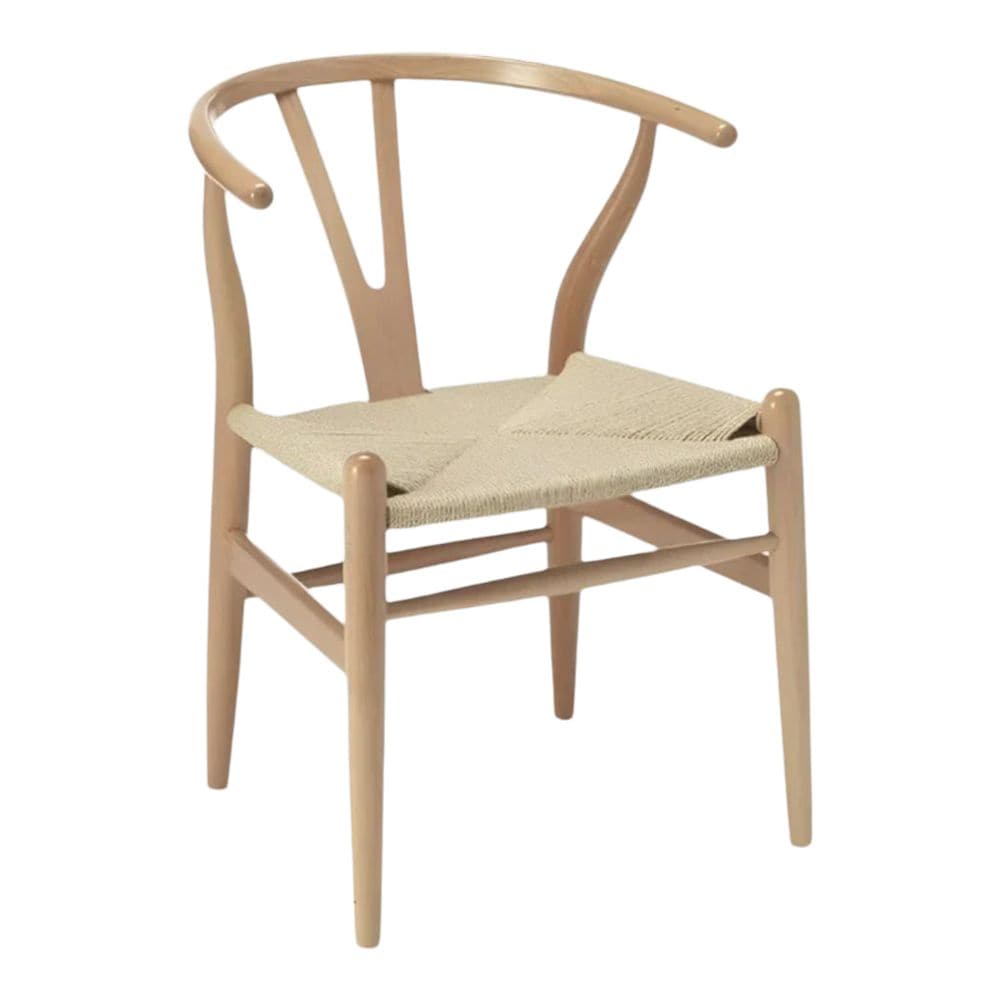 Me Home Wishbone Wood Dining Chair with Woven Seat, Natural E2M2 - product image 1