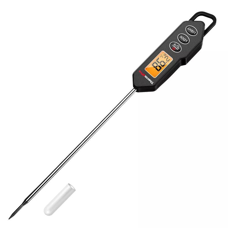 Digital Instant-Read Food & Meat Thermometer with Built-in Magnet & Hook, Black J3H5