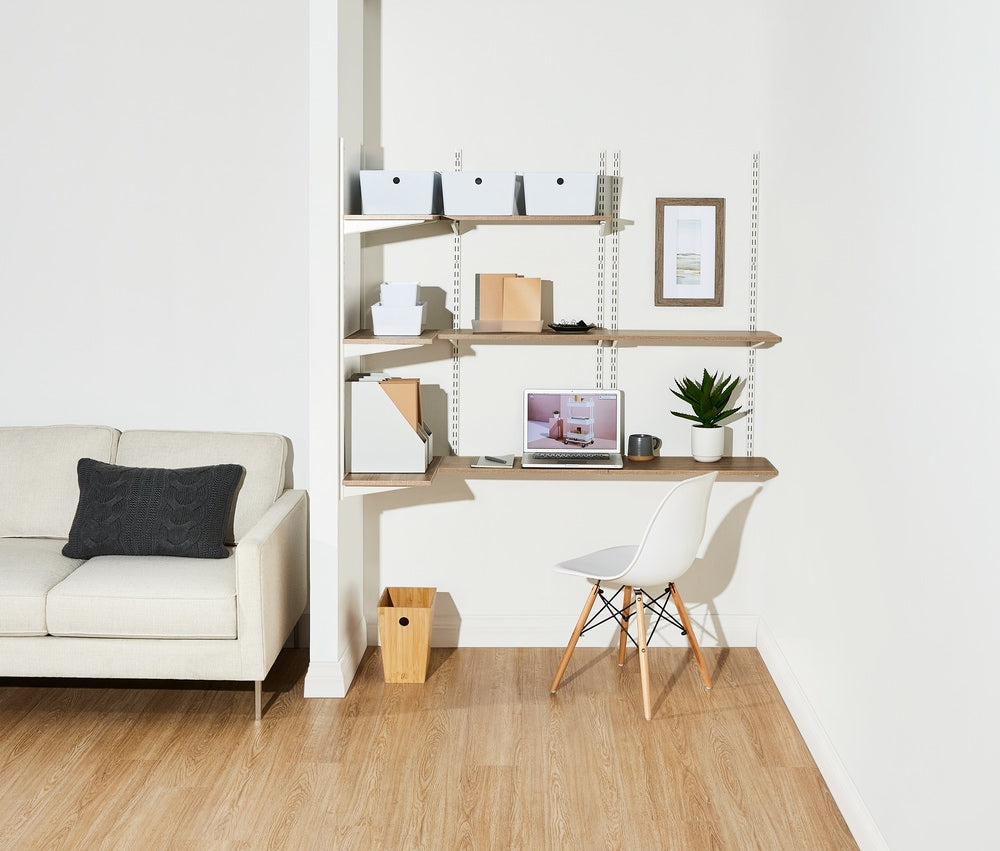 type A Floating Wall Shelf Board, Oak Sonoma Finish, 12 x 24-in L6L2 - product image 4