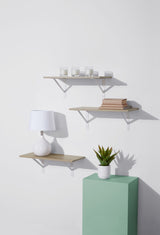 type A Floating Wall Shelf Board, Oak Sonoma Finish, 12 x 24-in L6L2 - product image 7